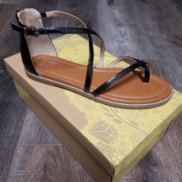 🏷Mix No.6 Black Snake Sandals - Picture 4 of 5